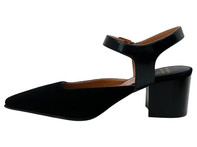 Décolleté con cinturino alla caviglia Kane in camoscio nero Laurence Dacade - vista 3