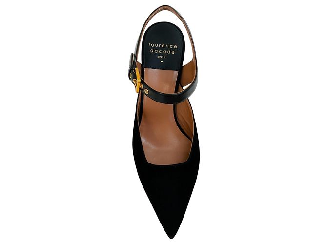 Décolleté con cinturino alla caviglia Kane in camoscio nero Laurence Dacade - vista 4