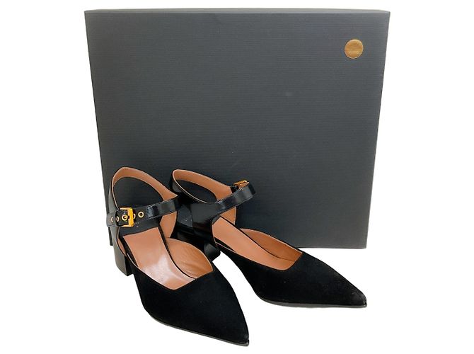 Décolleté con cinturino alla caviglia Kane in camoscio nero Laurence Dacade - vista 6