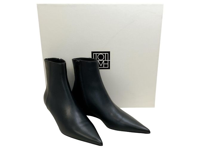 Totême Botines de cuña mini en cuero negro Toteme - vista 6