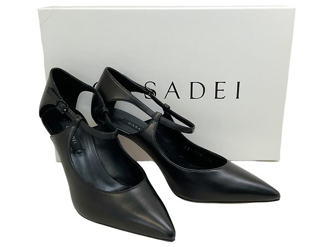 Décolleté Casadei Samurai Julia in pelle nera Nero - vista 6