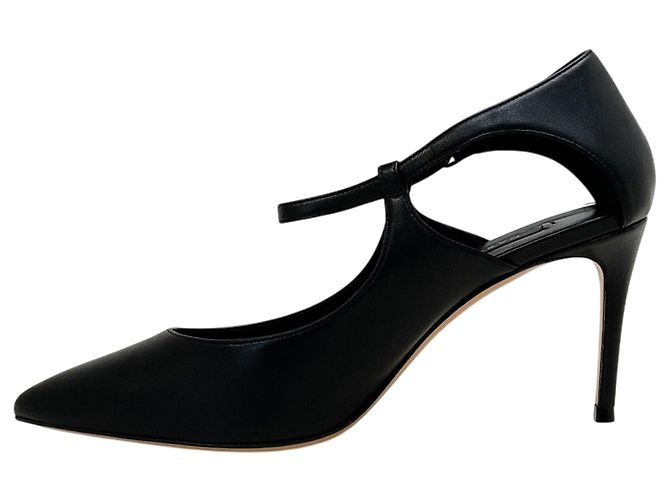 Casadei Black Leather Samurai Julia Pumps - view 3
