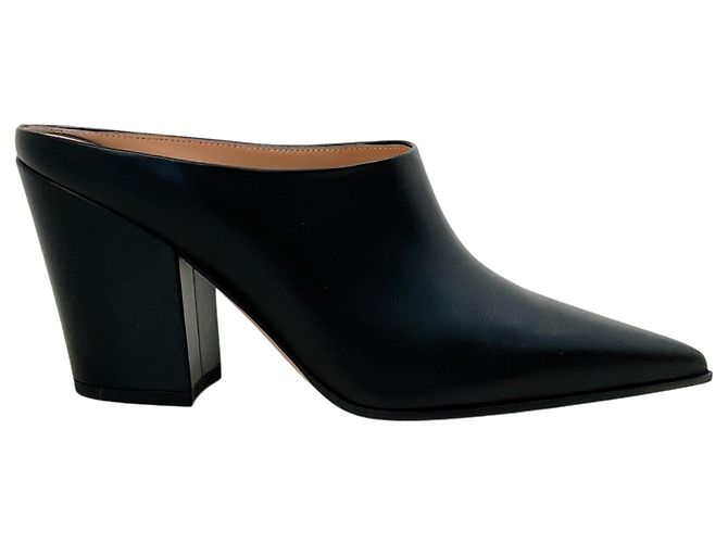 Mules Keinna in pelle nera Gianvito Rossi Nero - vista 2