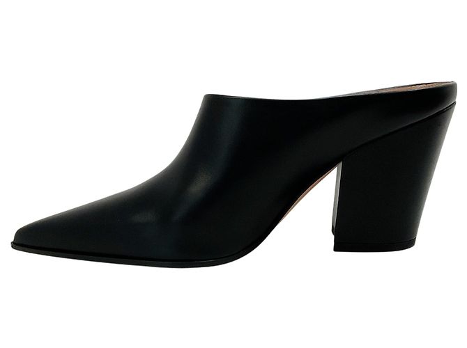 Mules Keinna in pelle nera Gianvito Rossi Nero - vista 3