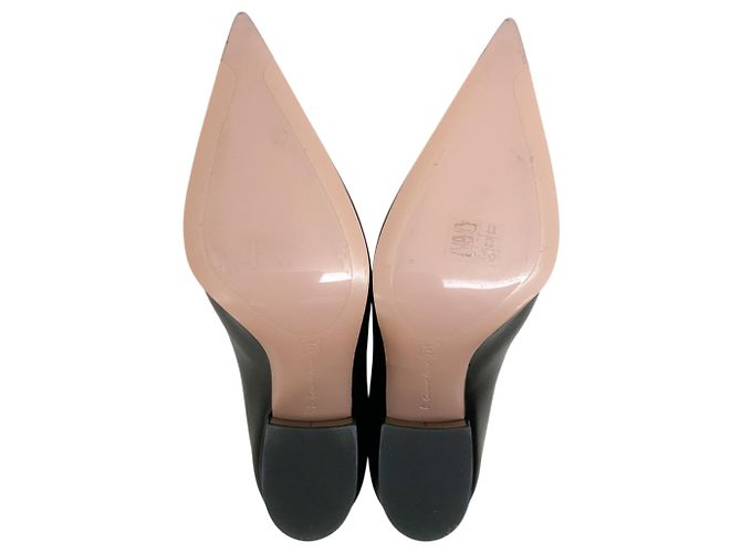 Mules Keinna in pelle nera Gianvito Rossi Nero - vista 8