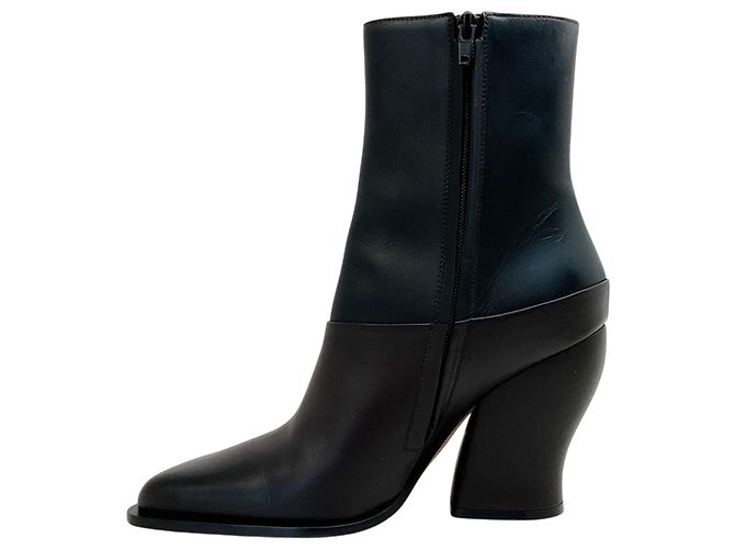 Botines Loewe Onda 90 de piel Black / Brown Negro - vista 3