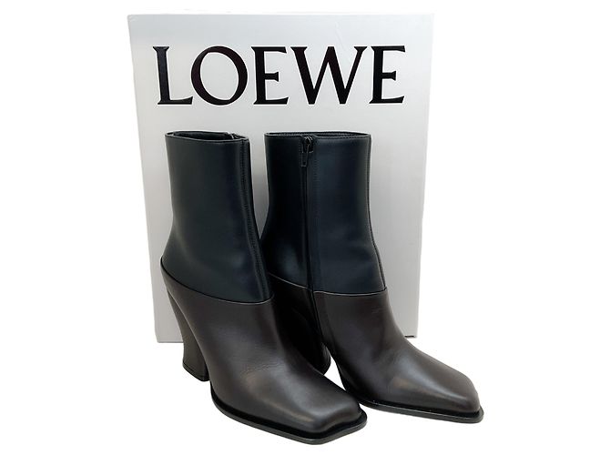 Botines Loewe Onda 90 de piel Black / Brown Negro - vista 6