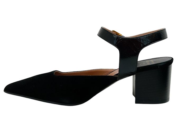 Laurence Dacade Black Suede Kane Ankle Strap Pumps - view 3