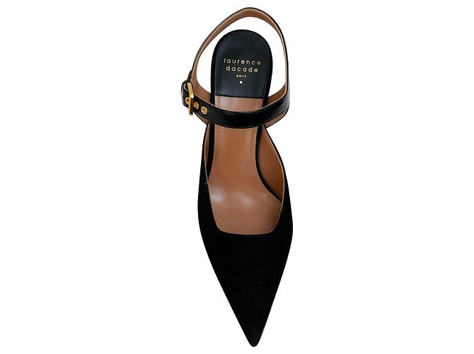 Laurence Dacade Black Suede Kane Ankle Strap Pumps - view 4