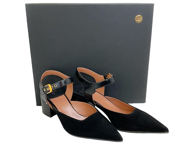 Laurence Dacade Black Suede Kane Ankle Strap Pumps - view 6