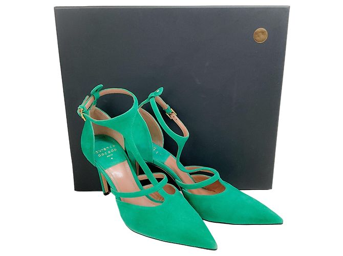 Décolleté Faye in camoscio verde Laurence Dacade - vista 6