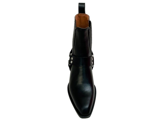 Paris Texas Botines Moto Helena de cuero negro - vista 4