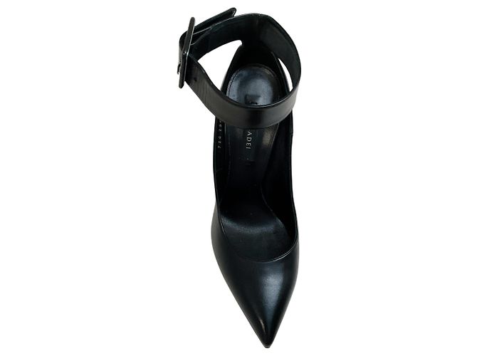 Casadei Black Leather Ankle Strap Blade Pumps - view 4