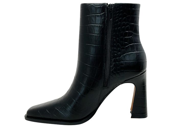 Designers Remix Botas Sam de piel grabada efecto cocodrilo negro Lana Wilkinson - vista 3