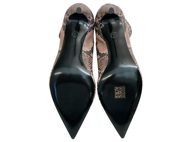 Stella Mc Cartney Botas Stella McCartney Coffee Iconic con estampado de reptil Castaño - vista 7