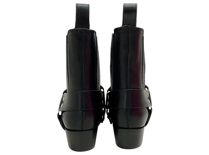 Paris Texas Botines Moto Helena de cuero negro - vista 5