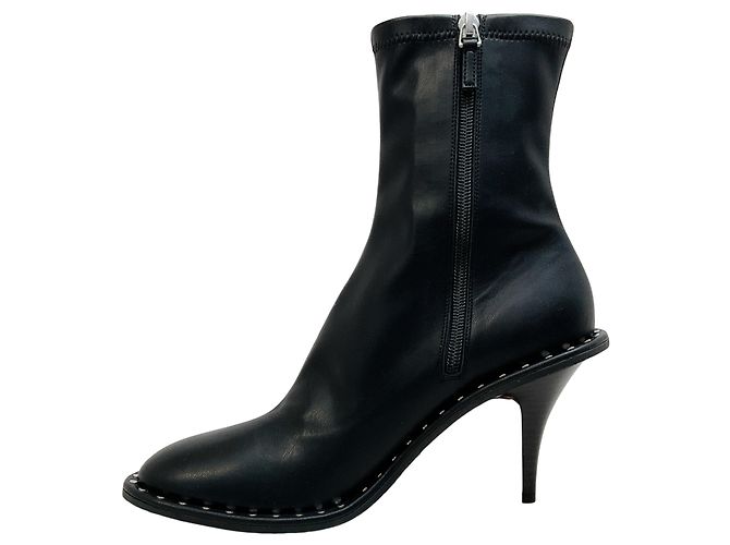 Stella Mc Cartney Stivali Ryder Stretch Stella McCartney in pelle nera con borchie Nero - vista 3