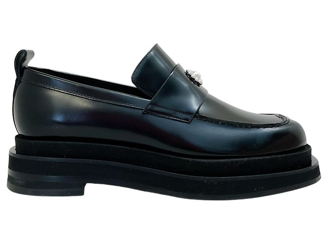 Mocassini Simone Rocha in pelle lucida nera con decorazioni in perle Nero - vista 2