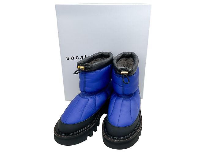 Botines Micro Puffer Sacai Cobalt Blue Azul - vista 6