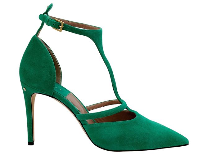 Décolleté Faye in camoscio verde Laurence Dacade - vista 2