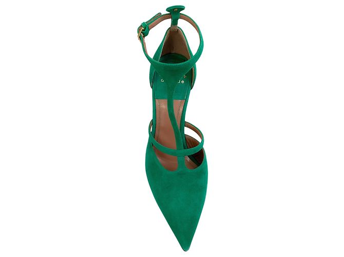 Décolleté Faye in camoscio verde Laurence Dacade - vista 4