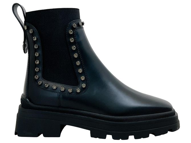 Botas Veronique 45 de piel Black Diamond Jimmy Choo Negro - vista 2