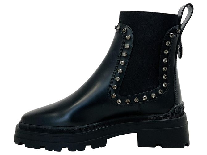 Botas Veronique 45 de piel Black Diamond de Jimmy Choo Negro - vista 3