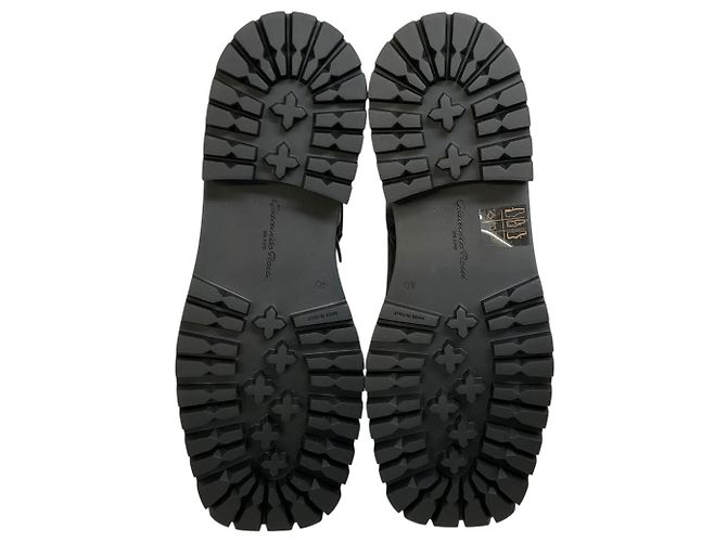 Botines Warner de punta cuadrada en cuero negro Gianvito Rossi - vista 10