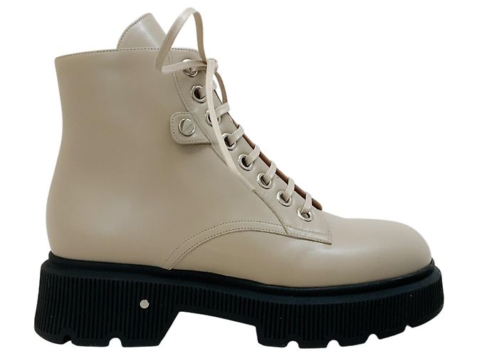 Botas de combate Kurt en cuero Grege Laurence Dacade Beige - vista 2