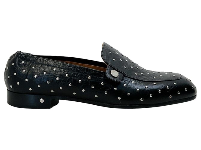 Mocassini Angela Laurence Dacade in pelle nera con borchie argentate Nero - vista 2