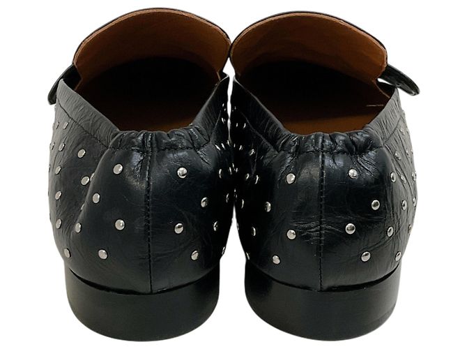 Mocassini Angela Laurence Dacade in pelle nera con borchie argentate Nero - vista 5
