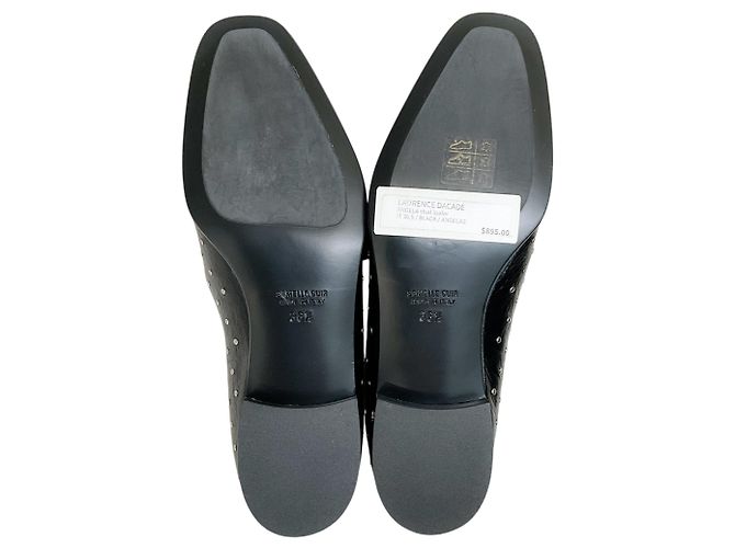 Mocassini Angela Laurence Dacade in pelle nera con borchie argentate Nero - vista 7
