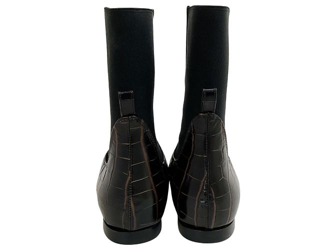 Totême Botines Toteme marrón oscuro con relieve de cocodrilo Castaño - vista 5