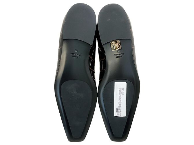 Totême Botines Toteme marrón oscuro con relieve de cocodrilo Castaño - vista 7