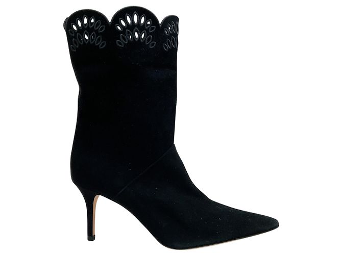 Designers Remix Arteana Stiefeletten aus schwarzem Wildleder mit Ösen - Ansicht 2