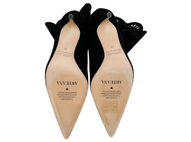 Designers Remix Arteana Stiefeletten aus schwarzem Wildleder mit Ösen - Ansicht 8