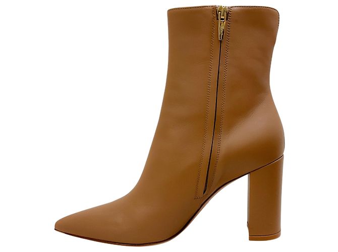 Botines Lyell de piel Glove Desert Gianvito Rossi Castaño - vista 3