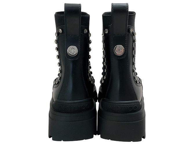Botas Veronique 45 de piel Black Diamond Jimmy Choo Negro - vista 5