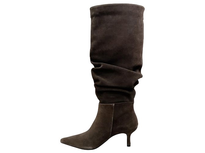 Jonathan Simkhai Botas slouchy Jordi de ante marrón Simkhai Castaño - vista 3