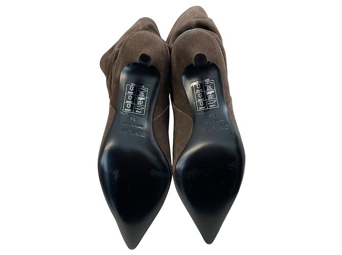 Jonathan Simkhai Botas slouchy Jordi de ante marrón Simkhai Castaño - vista 7
