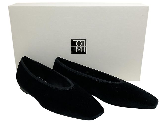 Totême Ballerine in velluto nero Toteme - vista 6