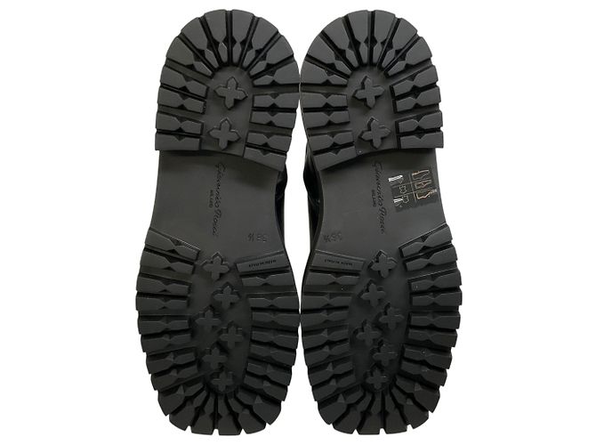 Gianvito Rossi Warner Stiefeletten aus schwarzem Leder mit quadratischer Kappe - Ansicht 8