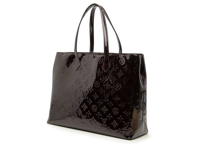 Borsa Tote Louis Vuitton Monogram Vernis Wilshire MM Viola Porpora - vista 2