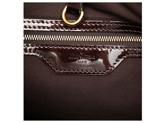 Borsa Tote Louis Vuitton Monogram Vernis Wilshire MM Viola Porpora - vista 5