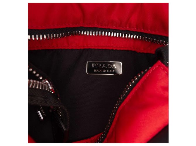 Borsa Tote Cargo Prada Small Tessuto con tasche, rossa Rosso - vista 5