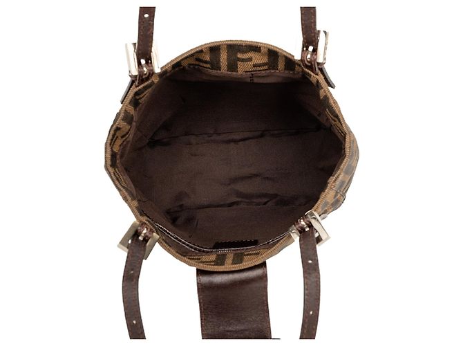 Borsa a tracolla Fendi Zucca Canvas marrone - vista 4
