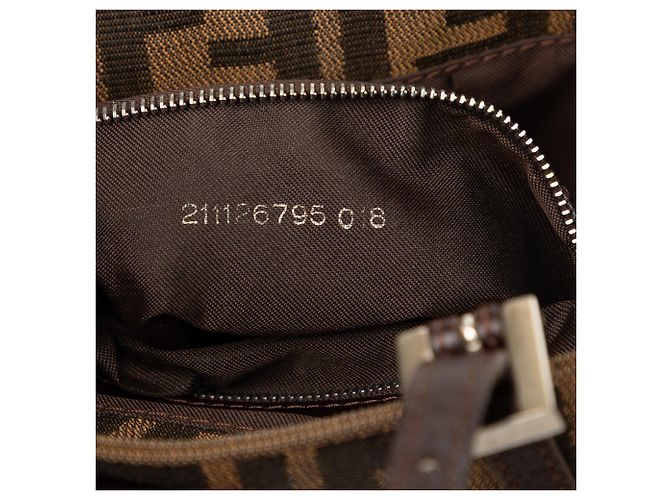 Borsa a tracolla Fendi Zucca Canvas marrone - vista 6