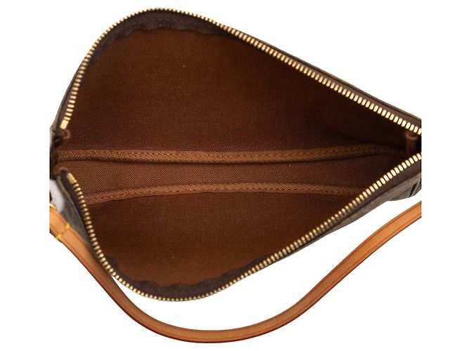 Borsa a tracolla Louis Vuitton Monogram Pochette Accessoires Marrone - vista 4