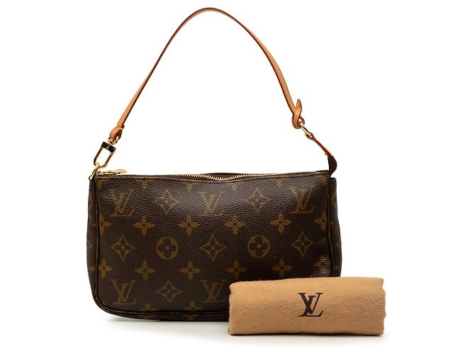 Borsa a tracolla Louis Vuitton Monogram Pochette Accessoires Marrone - vista 7