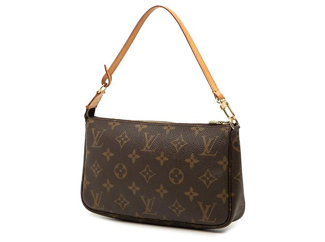 Bolso de hombro Louis Vuitton Monogram Pochette Accessoires Marrón Castaño - vista 2